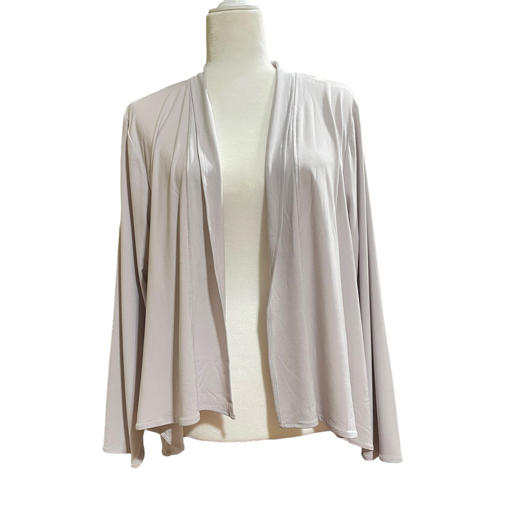 Habitat Lightweight Soft Gray Open Draped Cardigan Large